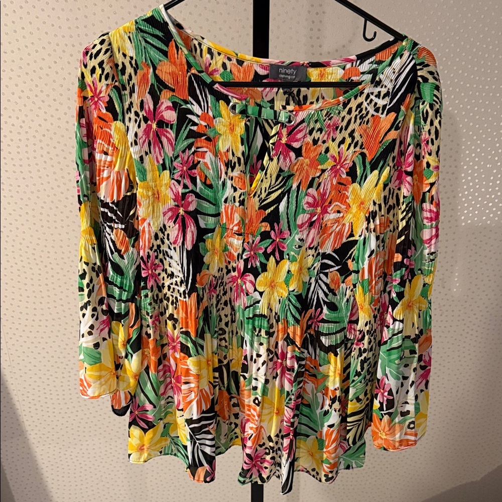 Ninety Vibrant Floral Blouse - Multicolor